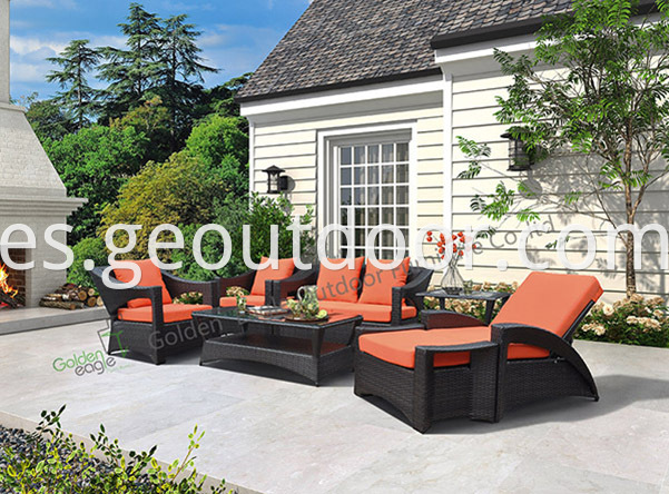 PE wicker modular seating furniture